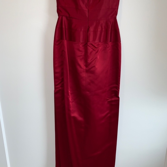 Strapless Red Column Dress - Picture 2 of 4